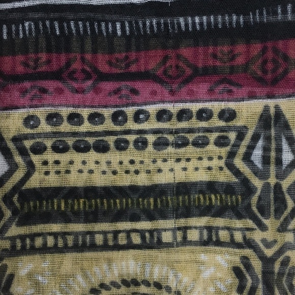 CAPELLI Scarf Infinity Aztec Southwestern Boho Sheer Lightweight Mudcloth Style - Picture 8 of 10